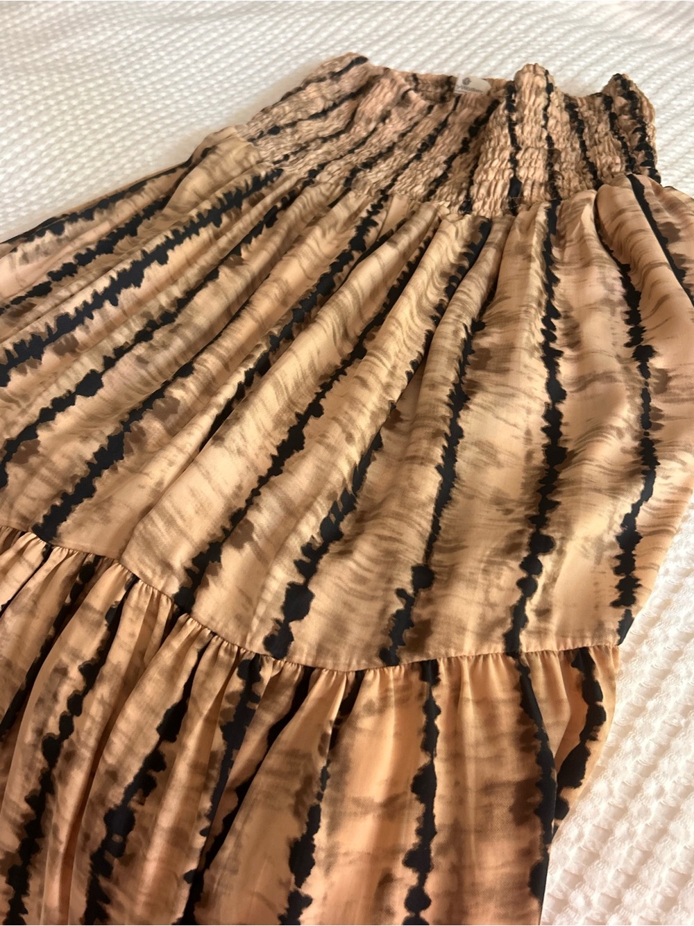 Perry Walker Collective Tan and Black Mini Skirt